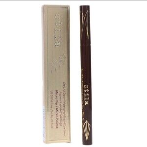 Stila Stay All Day Waterproof Liquid Eye Liner Micro Tip Dark Brown 0.016 oz